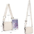 thumbnail image 4 of Small Shoulder Crossbody Bag for Women Vegan Leather Handbag Purse Triple Zip Wallet Purse Trendy Bag, 4 of 5