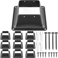 thumbnail image 1 of VEVOR Deck Post Base 20 PCS Post Base Skirt 4 x 4 Inch Post Support Flange 2.5 LBS Deck Post Skirt Black Powder-Coated Decking Post Base with Thick Steel for Deck Supports Porch Railing Post Holders, 1 of 9