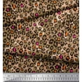 thumbnail image 2 of Soimoi Brown Cotton Duck Fabric Leopard Animal Skin Print Fabric by the Yard 42 Inch Wide, 2 of 3