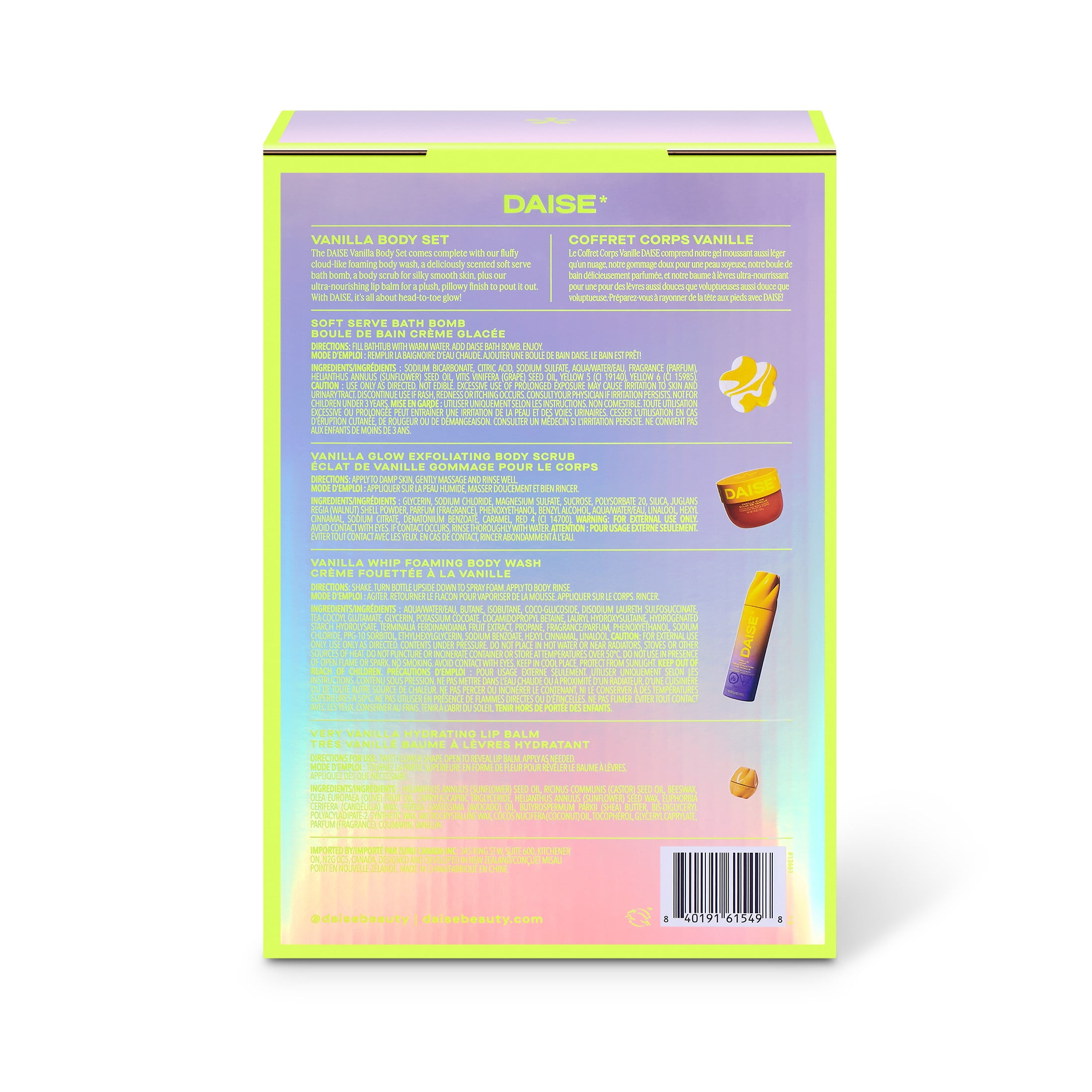 Coffret corps vanille DAISE