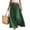 01#Army Green, variant on Womens Linen Maxi Skirts Summer Boho Solid Beach Elastic High Waist Pleated A-Line Flowy Swing Long Maxi Skirts