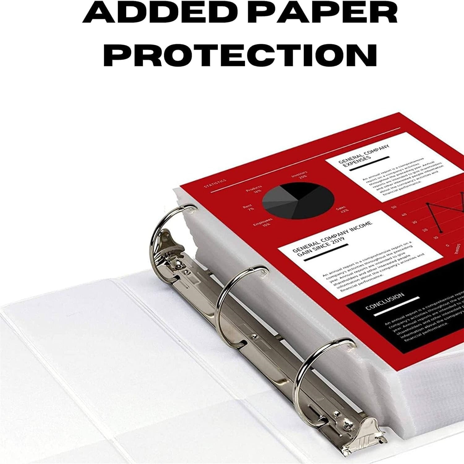 3 Ring Binder, Professional D Ring 5 Inch, Presentation Folder for Standard Pages 8.5 x 11 with Pockets