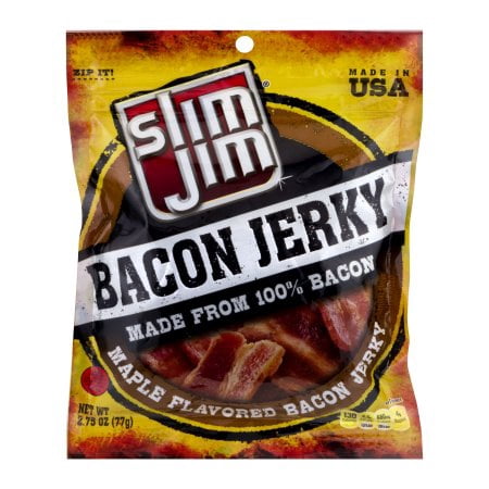 (3 Pack) Slim Jim Bacon Jerky, Maple Flavor, 2.75 Oz.