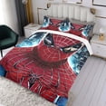 thumbnail image 3 of Spiderman Hombre Araña Conjunto de sábanas temático, trío de piezas, cómodo y amigable con la piel, diseño único, regalo de decoración para el hogar para familiares, amigos y fans,135cm *200cm, 3 of 6