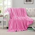 thumbnail image 2 of Astarin Pink Fleece Queen Size Blanket for Couch&Bed - Lightweight Soft & Warm Plush Fuzzy Cozy Blankets for Fall Winter Spring, 90x90 inches, 2 of 8