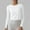 White, variant on Clearance Mrasaso Long Sleeve Crop Workout Tops for Women Slim Basic Athletic Tee Shirts Cropped Running Gym Yoga Shirts
