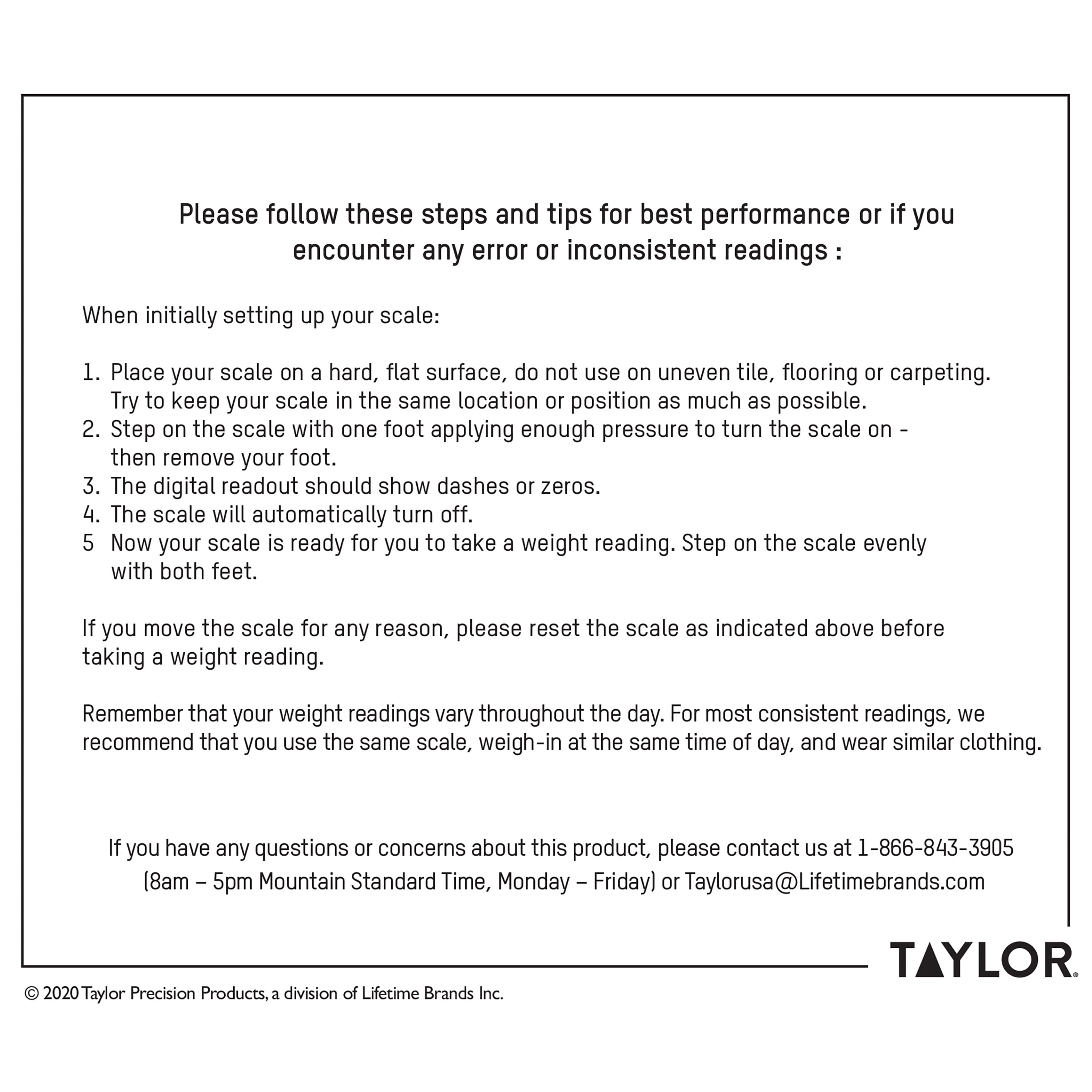 Taylor Precision Products Analog Scales for Body Weight 330LB Capacity Easy  to Read Large 4.25 Dial Black Vinyl Mat Platform 10.3 x 10.6 Inches Black