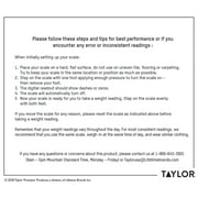 Taylor 11.8x11.8 Digital Body Weight Scale Battery Powered, Carbon Fiber Finish Black, 3.33 lb
