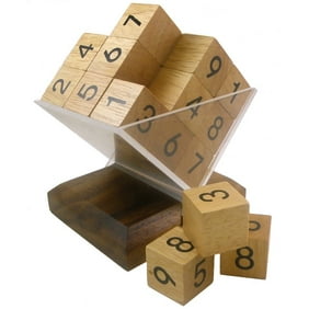 Soma Cube Double With Playing Cards Wooden Puzzle Board Traditional Games Toys Hobbies
