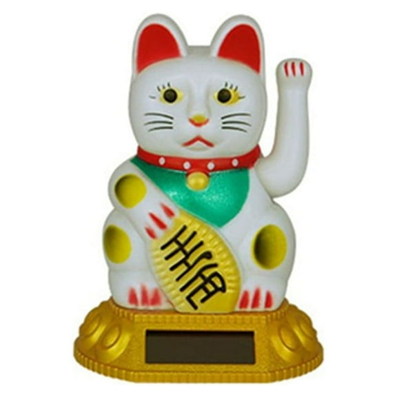 Classic Gold Beckoning Waving Lucky Cats Figure Moving Arm Chinese Wealth Fortune Feng Shui Home Hotel Decor Craft