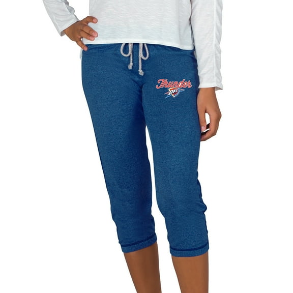 Women's Concepts Sport Navy Oklahoma City Thunder Quest Knit Capri Pants
