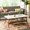 Off-White+Pecan, variant on Coffee table with MDF veneer shelf / Off - white finish and storage space