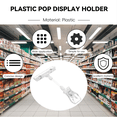 thumbnail image 4 of 6.5" Height Transparent Plastic Double Clips Adjustable Sign Card Display Holder G13879, 4 of 6