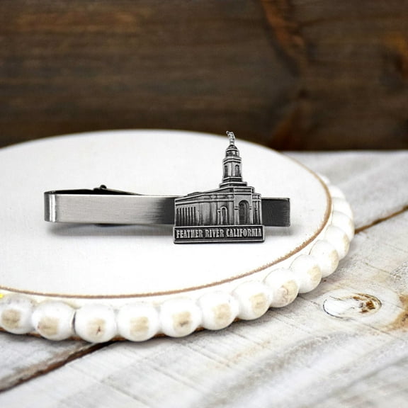 Feather River California Antique Silver Temple Tieclip by Ringmasters
