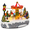 Christmas Carousel Village, variant on Lighthouse Musical Christmas Figurine with Flying Santa, Holiday Home Decor Collectible