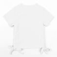 thumbnail image 5 of HUITKMM Girls Tops Short Sleeve Ribbed Tie Front Solid Crop Tee 2-13Y, 5 of 5