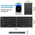 thumbnail image 3 of RONY Foldable Wireless Bluetooth Keyboard: Portable Folding Travel Keyboard for iPhone iPad Mac Android Windows iOS (Black), 3 of 12