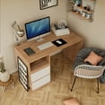 thumbnail image 3 of Escritorio Top Living Estilo Nórdico con Cajonera Doble, 3 of 8