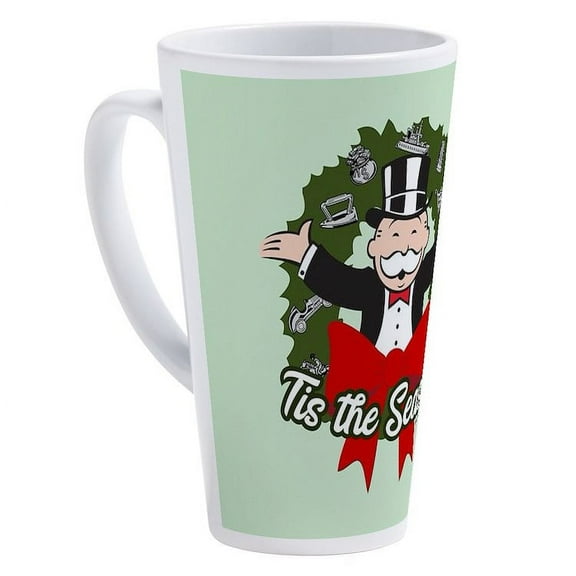 CafePress - Monopoly Tis The Season - 17 Oz White Ceramic Latte Mug