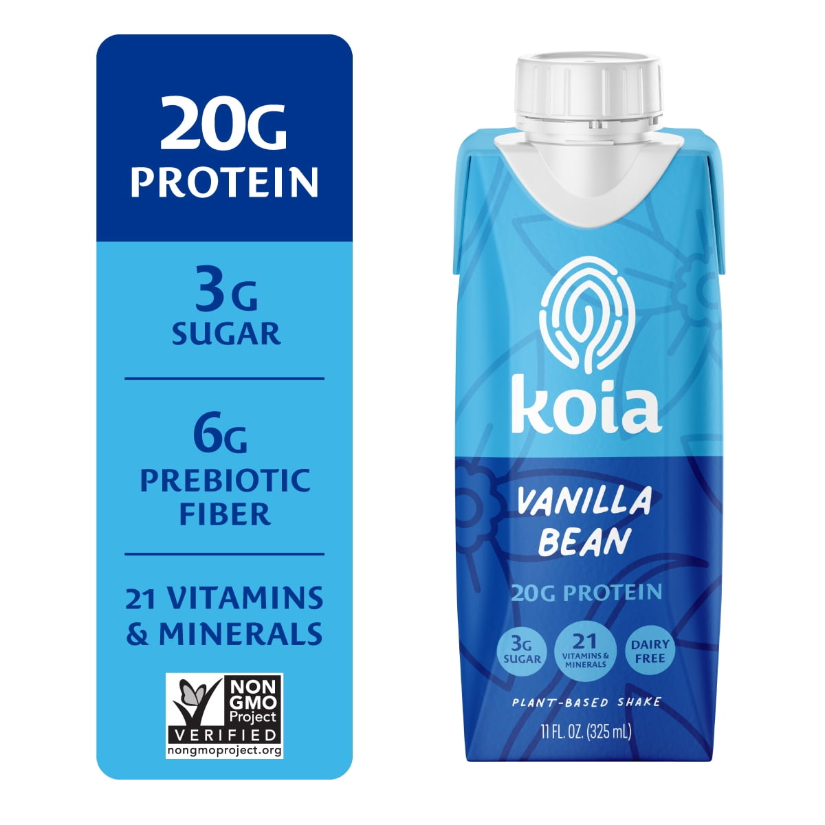 Koia Plant-Based Protein Shake - Vanilla, 11 fl oz - Walmart.com