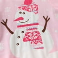 thumbnail image 5 of Tisuna Christmas Sweater For Toddler Girls Snowman Print Long Sleeve Crew Neck Tops Breathable Loose Autumn Winter Kids Pullover Clothes Pink Size 2-3 Years, 5 of 9