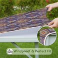 thumbnail image 6 of Stylish Boho Floral Square Tablecloth 34x34 Inch with Fitted Edge for Various Table Settings, 6 of 6