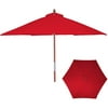 Red Star 8' Wood Market Umbrella