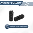 thumbnail image 3 of Uxcell 5pcs Screw Thread Ball Plunger M4 x 10mm High Carbon Steel Hex Socket Spring Plunger Ball for Lubrication Pneumatic Tools, Black, 3 of 7