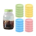 thumbnail image 2 of 20 Pcs Couvercles en Plastique Alimentaire pour Bocaux en Verre Adaptés à une Ouverture Régulière 70mm Réutilisables Étanches Blancs, 2 of 10