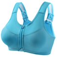 thumbnail image 1 of Sujetador deportivo para mujer de alta resistencia a prueba de golpes push-up fitness yoga chaleco de belleza sin anillo de acero cremallera frontal ropa interior deportiva, 1 of 2