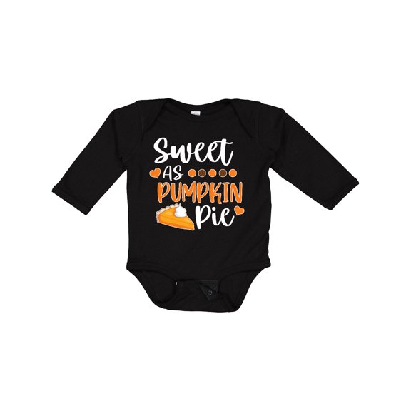 Inktastic Thanksgiving Sweet As Pumpkin Pie Boys or Girls Long Sleeve Baby Bodysuit