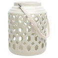 thumbnail image 1 of Sagebrook Home Hexagon Design Ceramic Lantern Candle Holder, 1 of 2