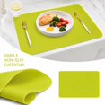 thumbnail image 5 of Non-Slip Silicone Desk Mat - Light Green 15.7"x11.8" Rectangle Table Pad, Heat-Resistant Placemat for Dining Table Office Desk, Easy-Clean Keyboard Mat, 5 of 5
