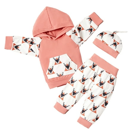 

Lovebay Toddler Baby Boys Girls Clothes Pant Set Long Sleeve Hoodie Tops and Pants Set Autumn Sweatsuit 3-18 Months