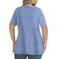 thumbnail image 3 of Tops de Manga Corta de Tamaño Más de las Mujeres, Blusas de Cuello en V Impresas de Verano de Moda para Uso Casual, Diario Y de Fiesta, 3 of 7