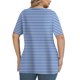 thumbnail image 3 of Tops de Manga Corta de Tamaño Más de las Mujeres, Blusas de Cuello en V Impresas de Verano de Moda para Uso Casual, Diario Y de Fiesta, 3 of 7