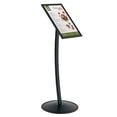 thumbnail image 7 of M&T Displays Simplistic Curved Menu Board 11x17 inch Anthracite Gray Pedestal Sign Holder Floor Standing Aluminum Front Loading Easy Open Poster Advertisement Sign Holder for Restaurant Cafe Hotel, 7 of 7