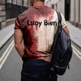 thumbnail image 2 of T-shirt Décontracté à Col Rond pour Hommes avec Imprimé Graphique d'Halloween, Manches Courtes, Grande Taille, pour Automne Hiver, 2 of 6