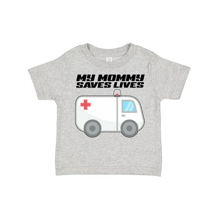 

Inktastic My Mommy Saves Lives- Ambulance Gift Toddler Boy or Toddler Girl T-Shirt