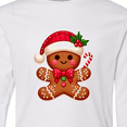 thumbnail image 4 of Inktastic Christmas Gingerbread Man Long Sleeve Youth T-Shirt, 4 of 5