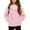 Pink, variant on ZHOUCHANKIDS Kids Hooded Cardigan Fuzzy Jacket Winter Open Front Coat Outwear with Pockets Orange 13-14 Years