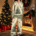 thumbnail image 2 of Fewfanhot Womens Pajamas Long Sleeve Button Down Sleepwear Holiday Matching Pjs Comfy Lounge, 2 of 5