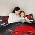 thumbnail image 5 of Castle Fairy Boys Girls Ice Hockey Print Bedding Comforter Set 2pcs,Sport Theme Twin Comforter Sets Microfiber,Ball Gamer Breathable Bedding Set,Ultra Soft Home Decor,Reversible, 5 of 8