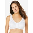 thumbnail image 4 of Comfort Choice Women's Plus Size 3-Pack Front-Close Cotton Wireless Bra, 4 of 6