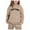 Khaki, variant on Stylish Girls Outfits and Sets Long Sleeve Solid Warm Hoodie Pullover Tops with Pants Kids Casual Wear Sweat Suit