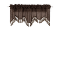 thumbnail image 2 of 1-Piece Solid Faux Silk Swag Waterfall Ascot Window Curtain Valance w/Tassels Trim Rod Pocket 55" x 18" Wave, 2 of 5
