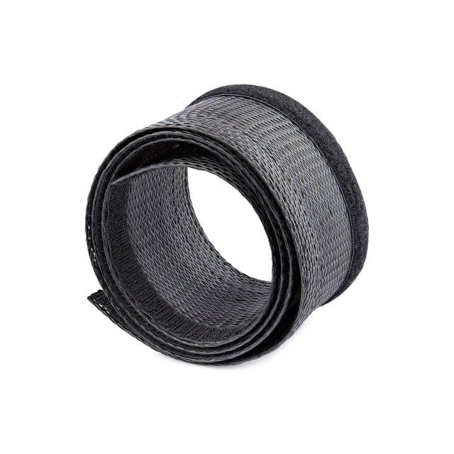 StarTech.com 10ft (3m) Cable Management Sleeve, Trimmable Heavy Duty Cable Wrap, 1.2" (3cm) Dia Polyester Mesh Computer Cable Manager/Protector/Concealer - Black Cord Organizer/Hider, Floor Cable Cover, Wire Wraps (WKSTNCMFLX) - Cable management sleeve - black - 10 ft