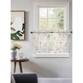 thumbnail image 3 of Beige Black Botanical Tier Curtains 36 Inch Length,Sheer Curtains for Bedroom Living Room Window Watercolor Floral Vintage Rod Pocket Drapes Kitchen Curtains Small Half Window 27.5"x36" 2 Panels, 3 of 6