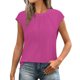 thumbnail image 2 of mfyjkho Tops Bohemios Para Mujer, Blusa Holgada De Manga Corta Con Lentejuelas Y Cuello Redondo Para Mujer Tops Para Hacer Ejercicio Para Mujer M, 2 of 8