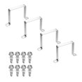thumbnail image 1 of Uxcell 4set Conector en forma de U Soporte 80x80mm 304 Acero Inoxidable Abrazadera de Tubo Cuadrado con Tornillo Autoperforante Hebilla de Tubo Cuadrado para Piezas de Automóviles, Plata, 1 of 6